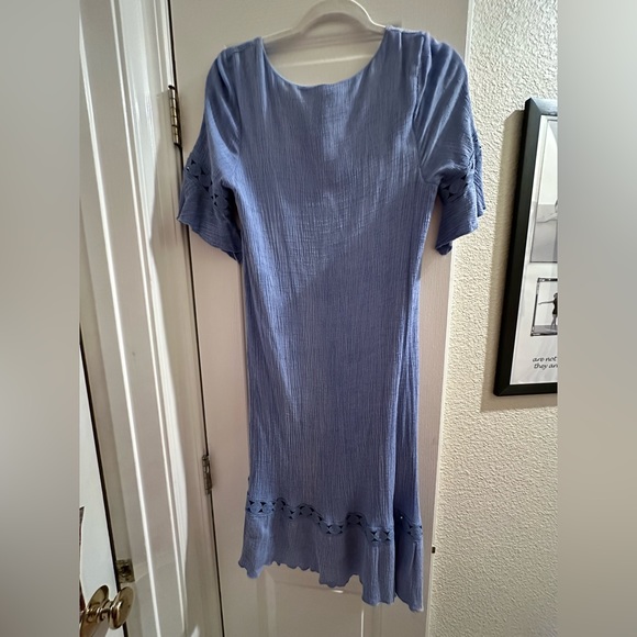 BLUE LONG DRESS MODEST - Picture 3 of 3